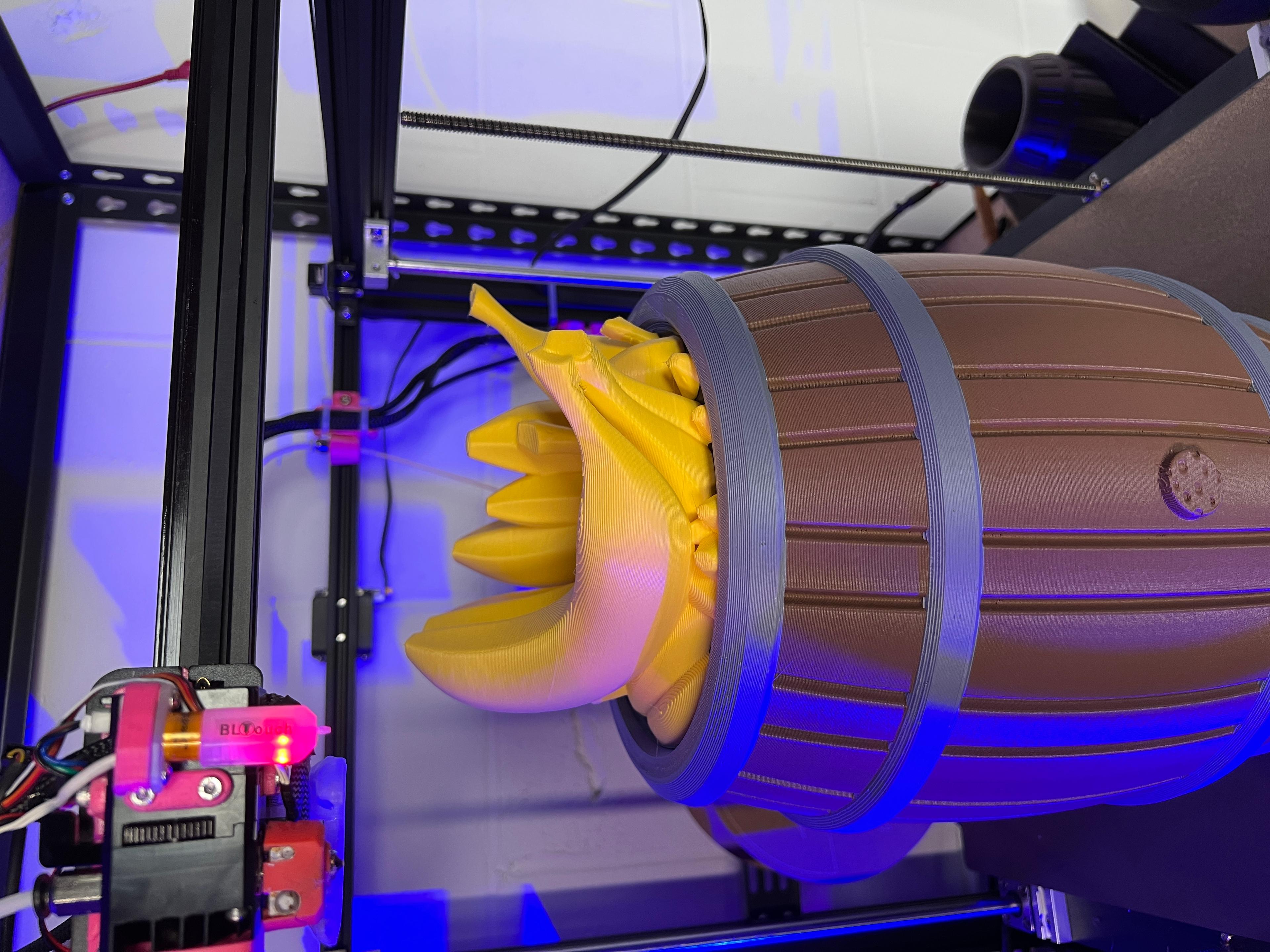Banana Lid - BIG Barrel & Can Cup Add-On Topper 3d model
