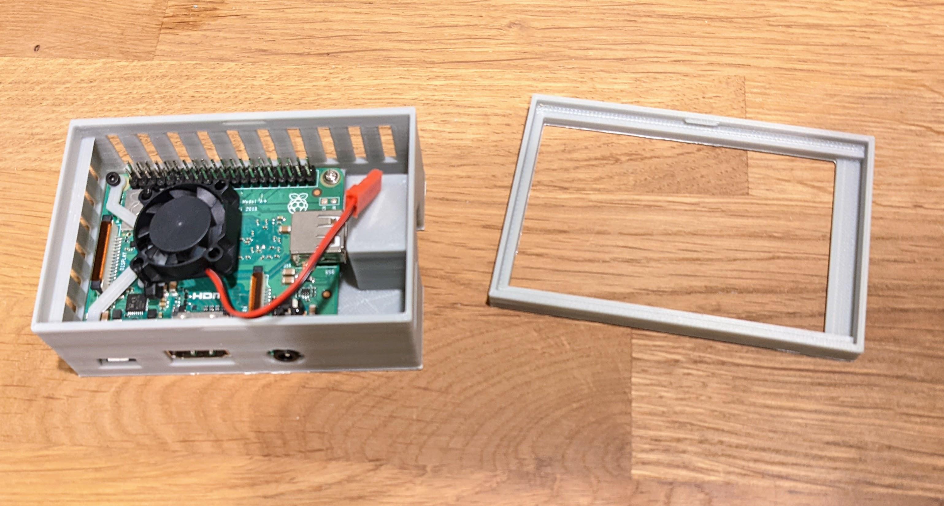 Raspberry Pi 3A with 3.5 inch GPIO LCD Case 3d model