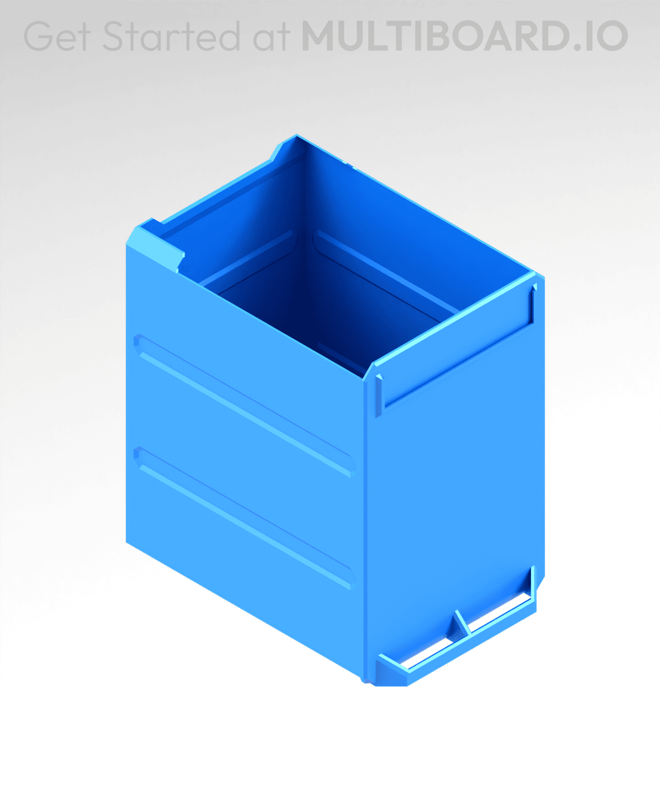 2x3x2.5 LU - Labelled - Magnetic - Simple Multibin Drawer 3d model
