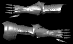 ARM ARMOR DARK CRUSADER – LORDS OF THE FALLEN DAMASCENED PAULDRON & GAUNTLETS STL FAN ART 3d model