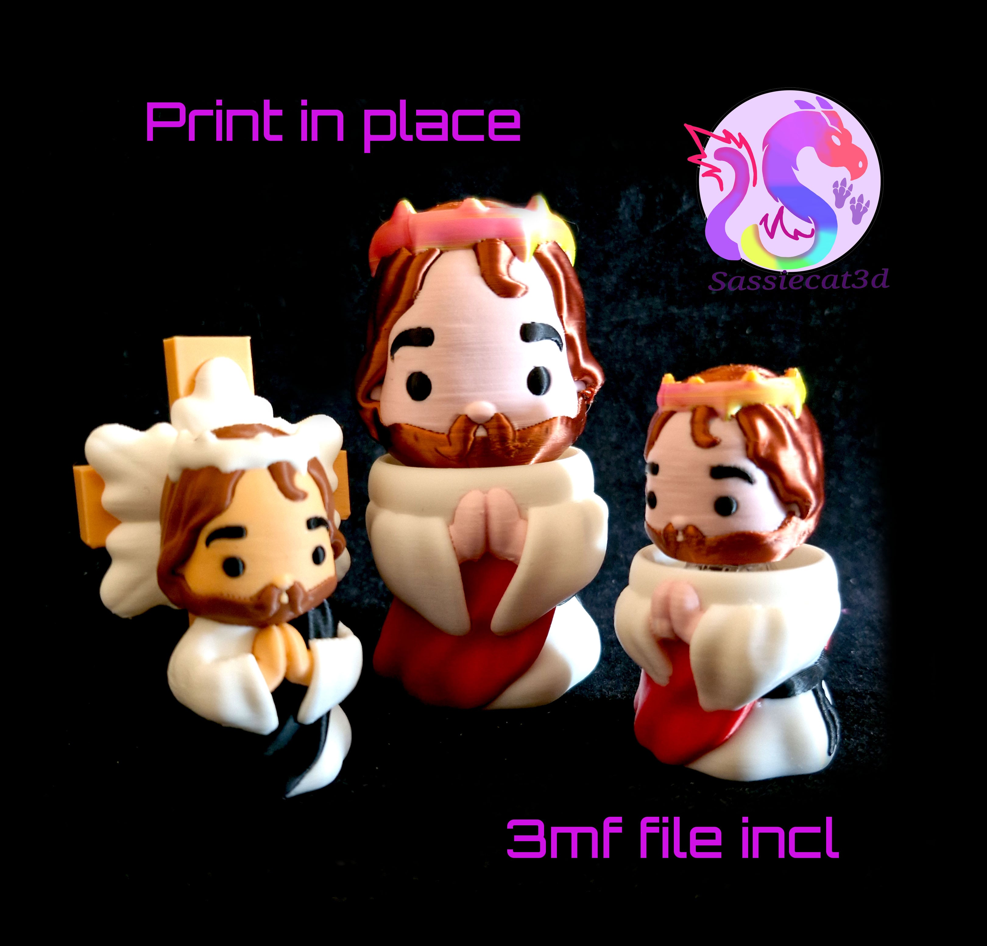 Sassie Somebody Jesus Clicker and Figure (Personal Use) 3d model