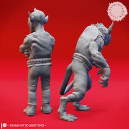 Deep Gnome Twins - Topsy and Turvy -Tabletop Miniatures (Pre-Supported) 3d model