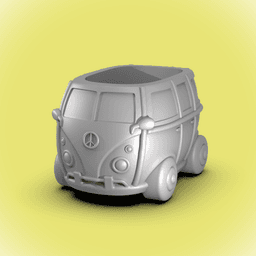 VW Bubble Bus -Bowl/Pot (+BambuLab AMS file) 3d model