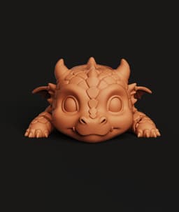 Baby Dragon Multi-Color 3MF | Fantasy Figurine | Bambu Ready 3d model