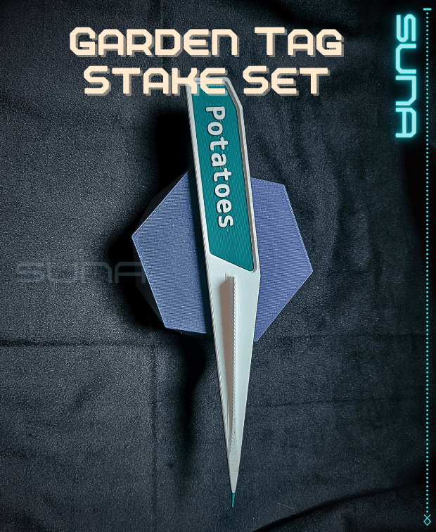 Garden Tag Stake Set 3d model