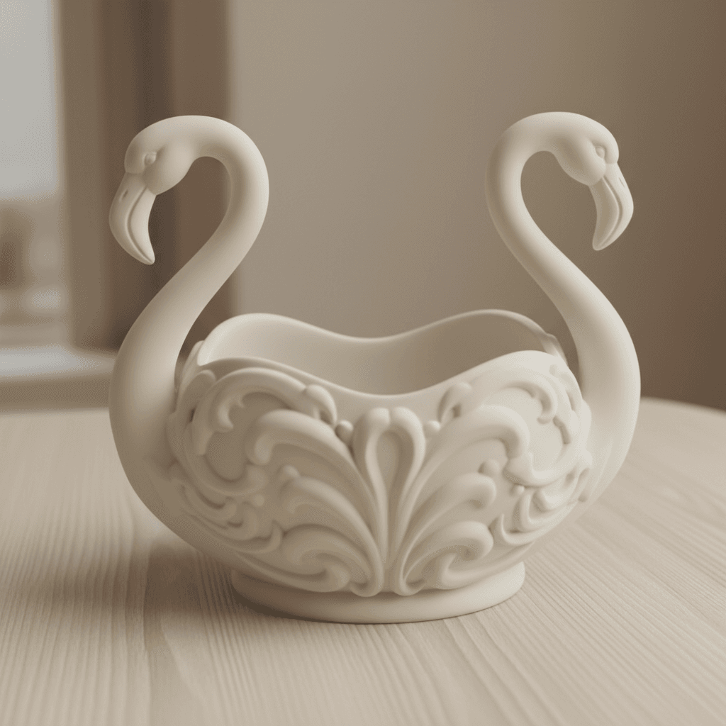 Flamingo Storage Organizer Basket Detailed STL Model 3d model