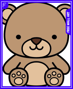 Teddy Bear - FREE wall art 3d model