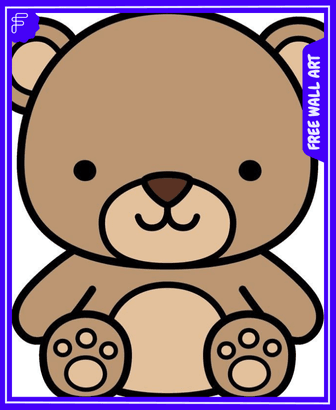 Teddy Bear - FREE wall art 3d model