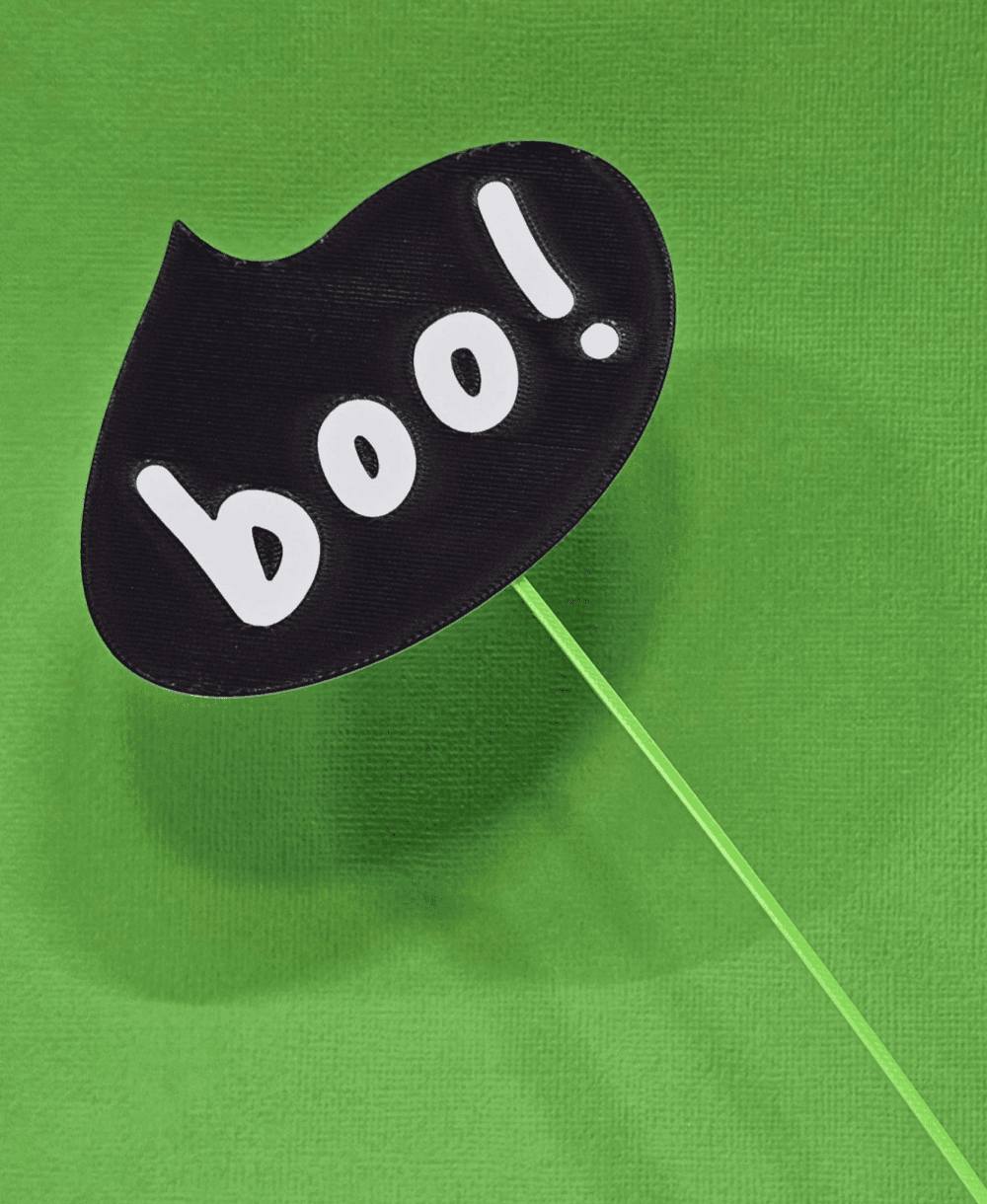 "boo!" Halloween Photo Prop Stick | Ghost costume prop | Halloween party accessories | 3MF file 3d model