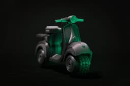 Classic Scooter Bike - Print in place 3d model