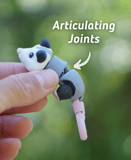 Ostentatious Opossum - Articulated Fidget Possum - Ludo Animal 3d model