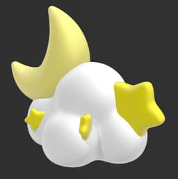 Dream Cloud Stand and Box for Dragons - 2 versions 3d model