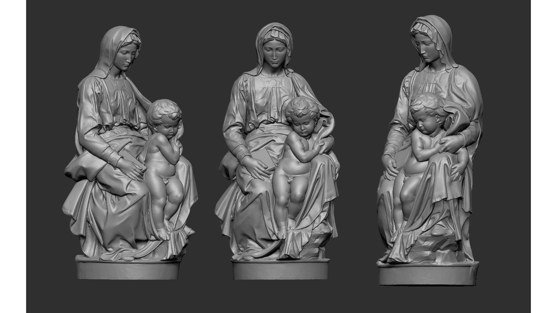 Madonna and Child 3D Scanning STL Printable 3d model