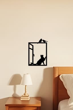 Cat And Window Wall Art, Wall Decor, Home Decor 3d model