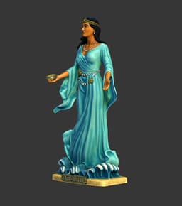 Yemanja yoruba goddess statue 3d model