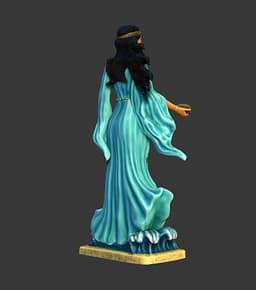 Yemanja yoruba goddess statue 3d model