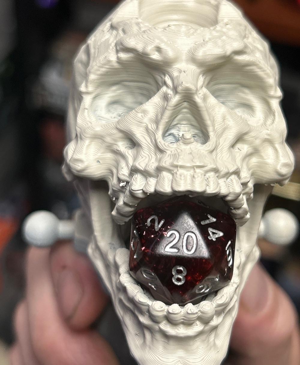 Wacom Pen Holder Skull  - Did you do this on purpose? 😏 - 3d model