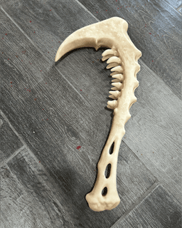 Tribal Bone Jaw Hook Barbarian Cosplay Prop 3d model