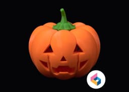 Caterpillar Jack o'Lantern - Carved face 3d model