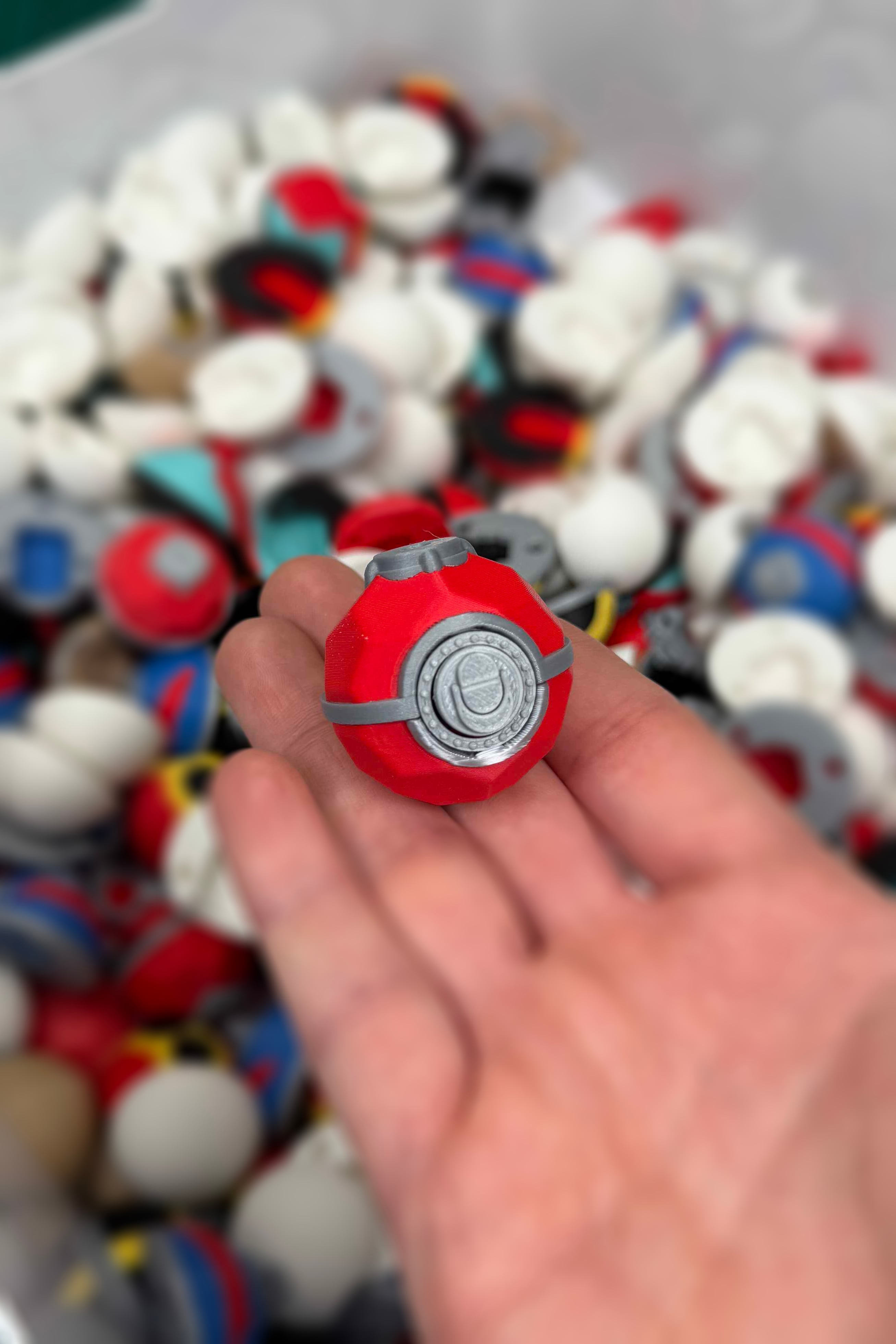 Pokeball Clicker Fidgets - PACK 6 3d model