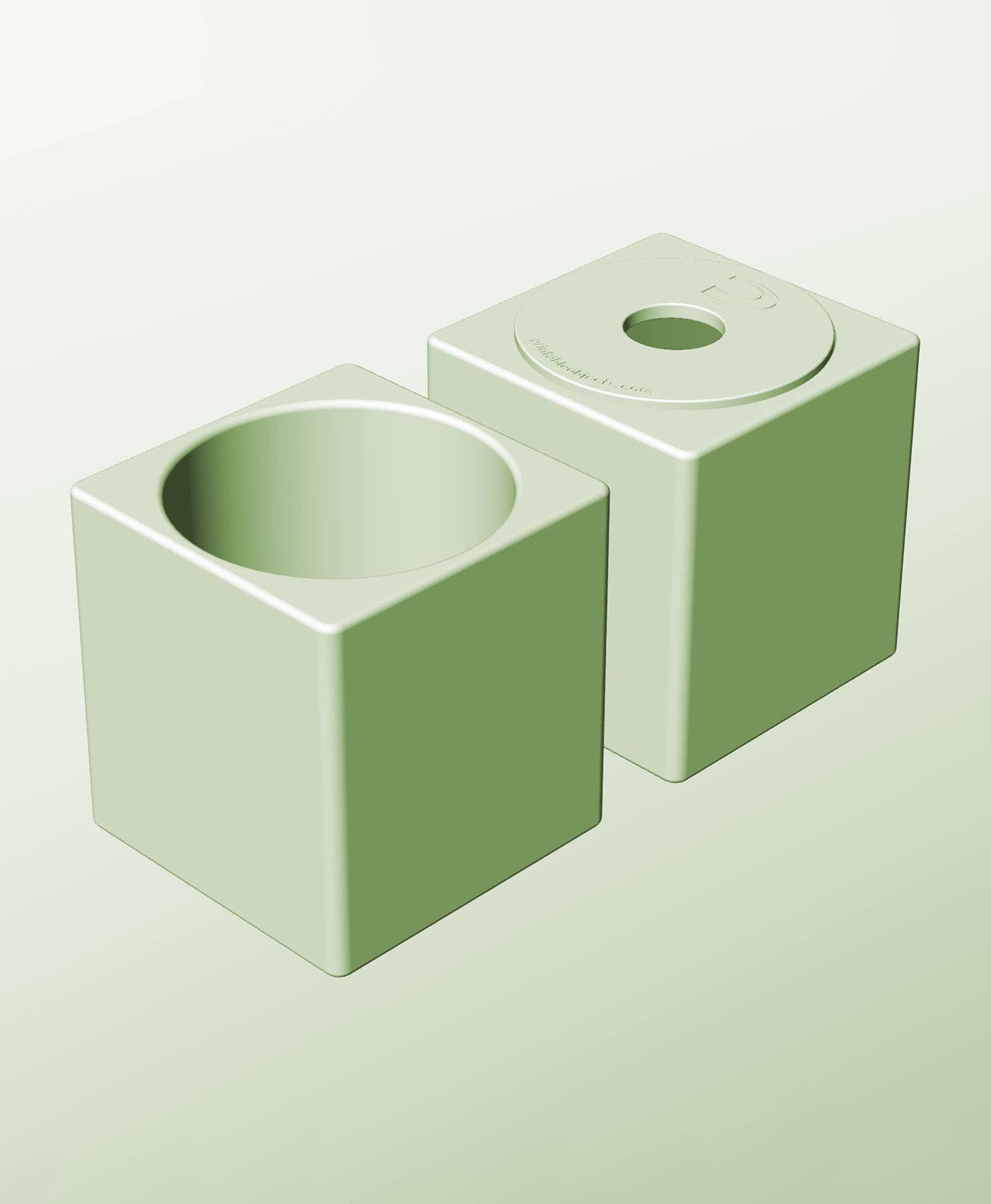 CS128-150-P Pierced container modular stackable module bin box 3d model
