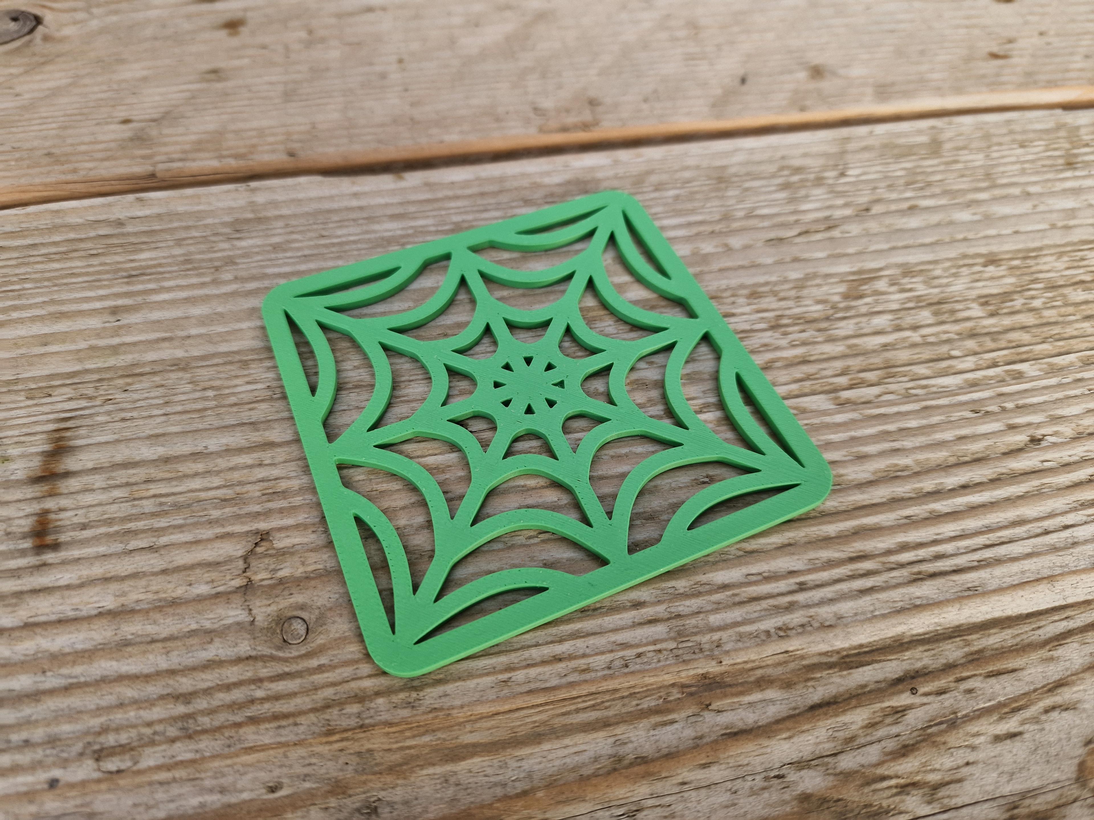 Spooky Coasters - Spiderweb Square 3d model