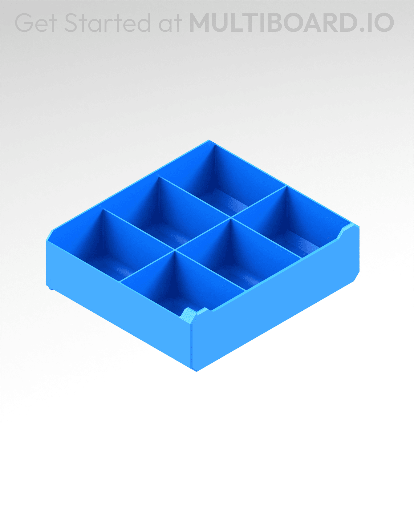 3x1x2.5 LU - Labelled - Grid Divided - MultiBin Simple Drawer 3d model