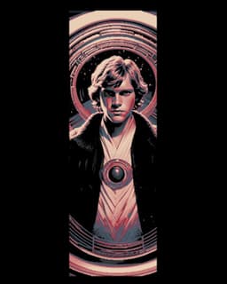 Neo Art Deco Style Portraits of Star Wars Characters Luke, Leia and Darth Vader - Set of bookmarks 3d model