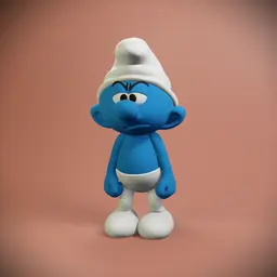 Grumpy Smurf 3d model