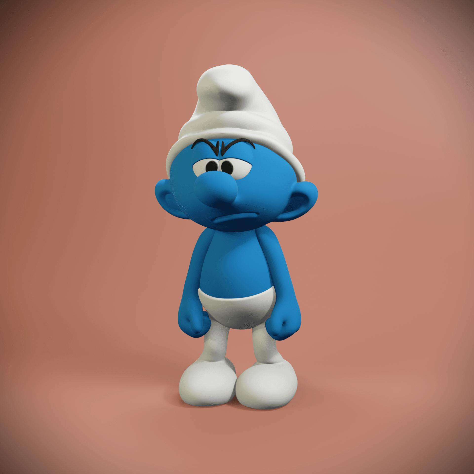 Grumpy Smurf 3d model