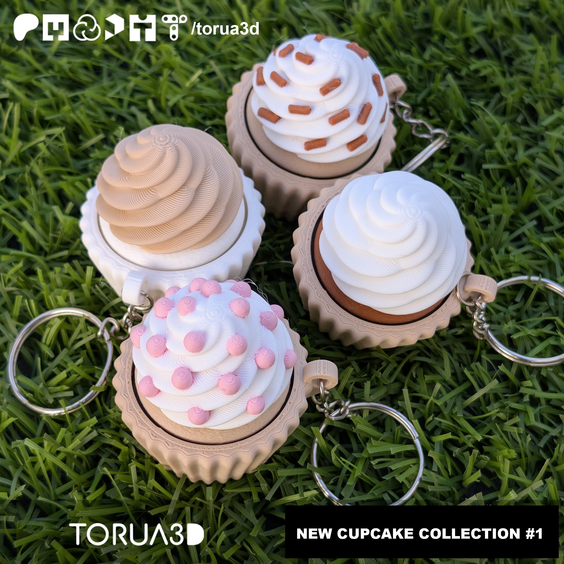 CUPCAKES COLLECTION FIDGET KEYCHAINS 3d model