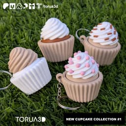 CUPCAKES COLLECTION FIDGET KEYCHAINS 3d model
