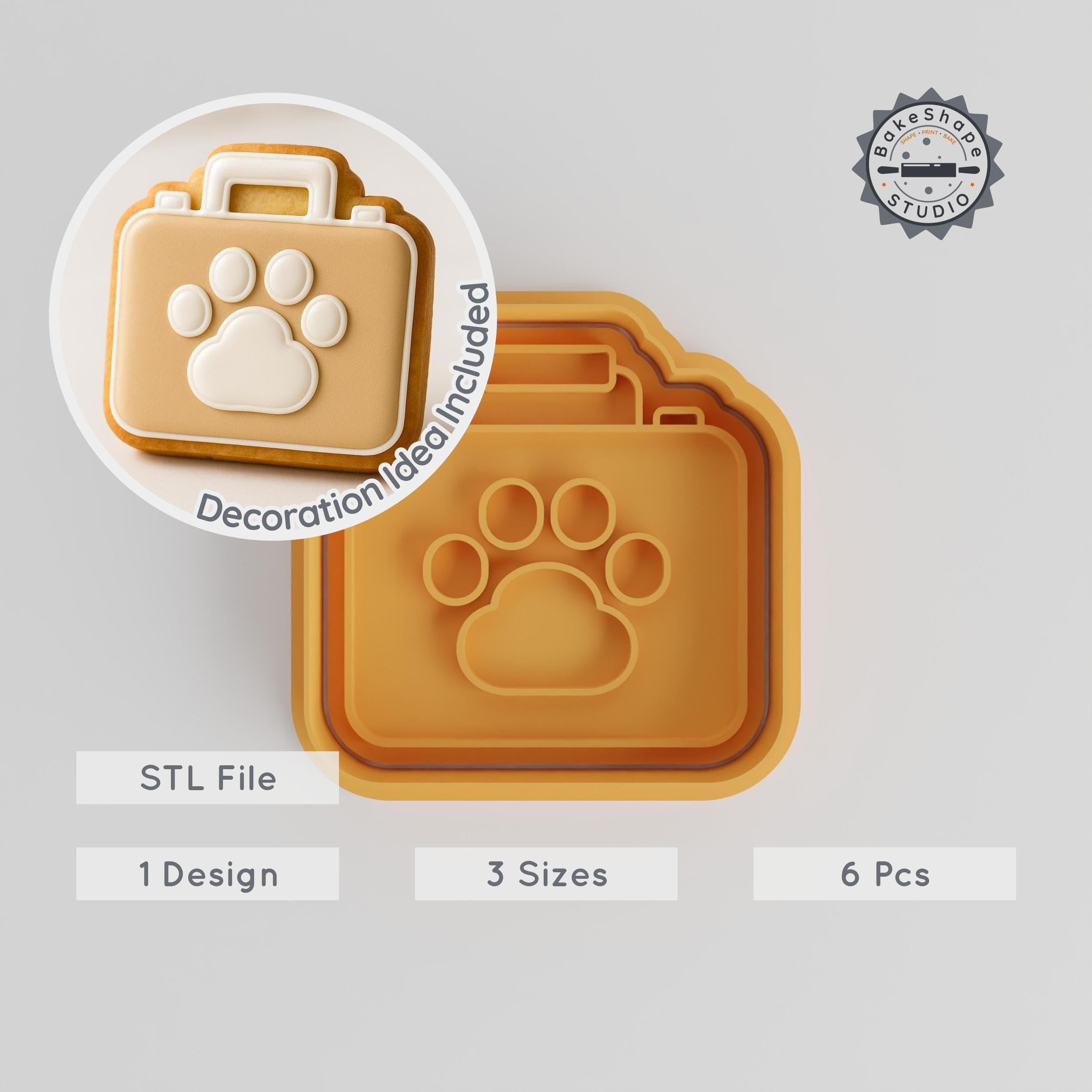 Veterinary Shape Cutter & Stamp Set, Animal Care Cookie & Fondant Tools, 3 Sizes S/M/L PRODUCT_2686 3d model