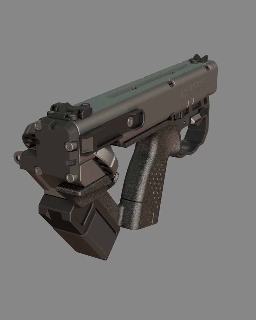 Cyberpunk 2077 DR-12 Quasar | Tech Revolver 3d model