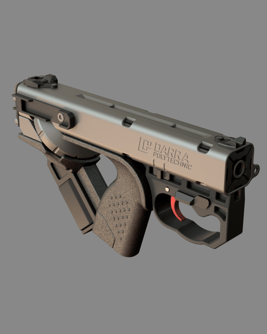 Cyberpunk 2077 DR-12 Quasar | Tech Revolver 3d model