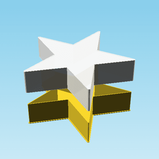 BLACK STAR, nestable box (v1) 3d model