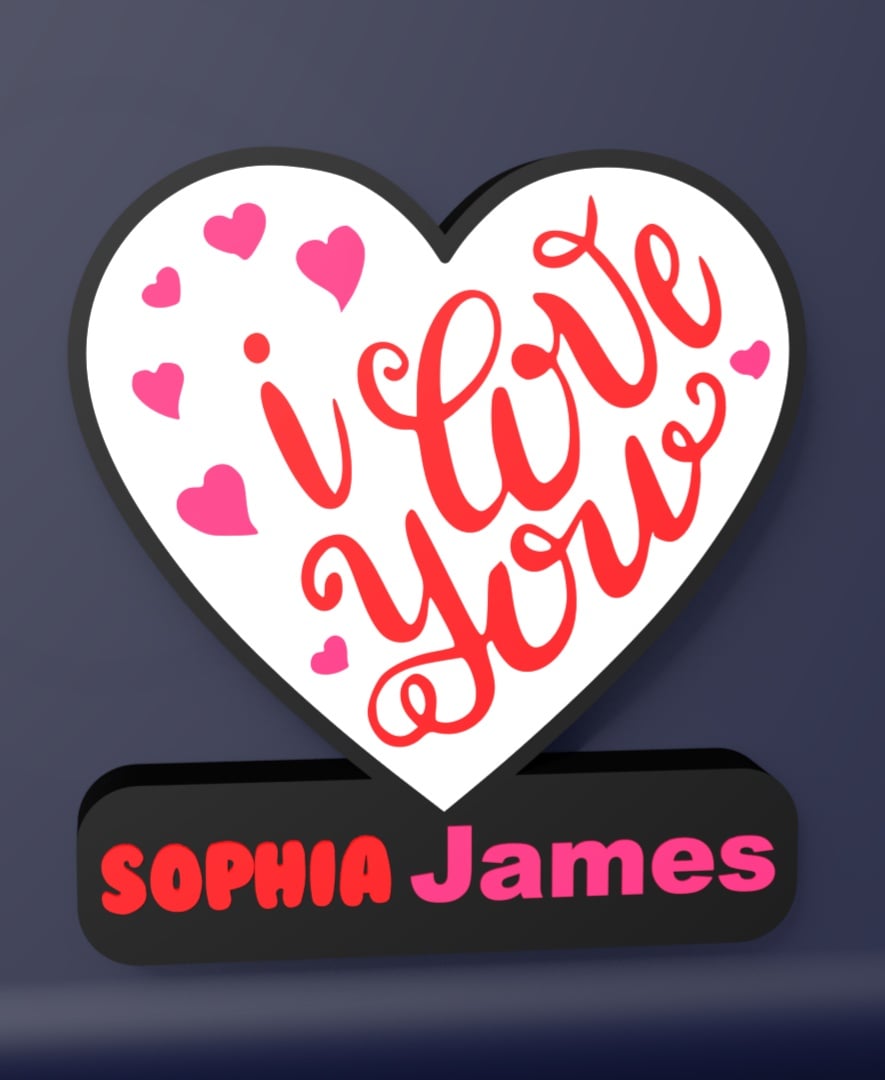 I Love You - LED Strip compatible 3d model
