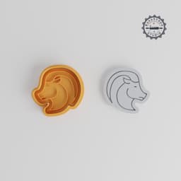Aries Zodiac Ram Cookie Cutter & Stamp Set, Astrology Arian Sign, Horoscope Baking Tool, S/M/L Sizes PRODUCT_771 3d model