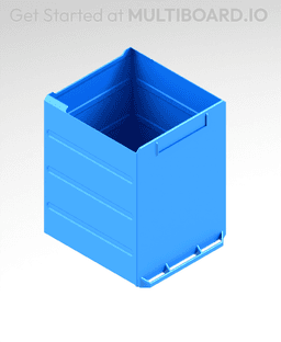 3x4x3 LU - Labelled - Magnetic - Simple Multibin Drawer 3d model