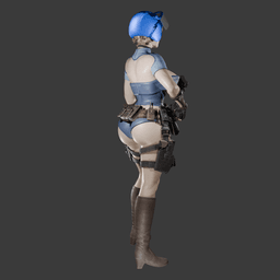 Sexy Future Cop Female V2 3d model