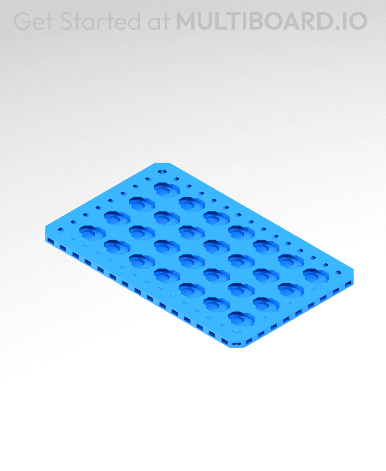 5x8 MU - Point Hole MU - MultiBoard Plate 3d model