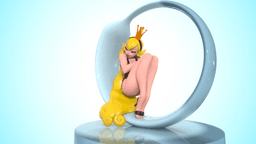 Retro 80s Fantasy Princess - Stylized Cartoon Pin-Up 3d model