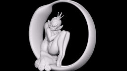Retro 80s Fantasy Princess - Stylized Cartoon Pin-Up 3d model