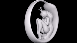 Retro 80s Fantasy Princess - Stylized Cartoon Pin-Up 3d model