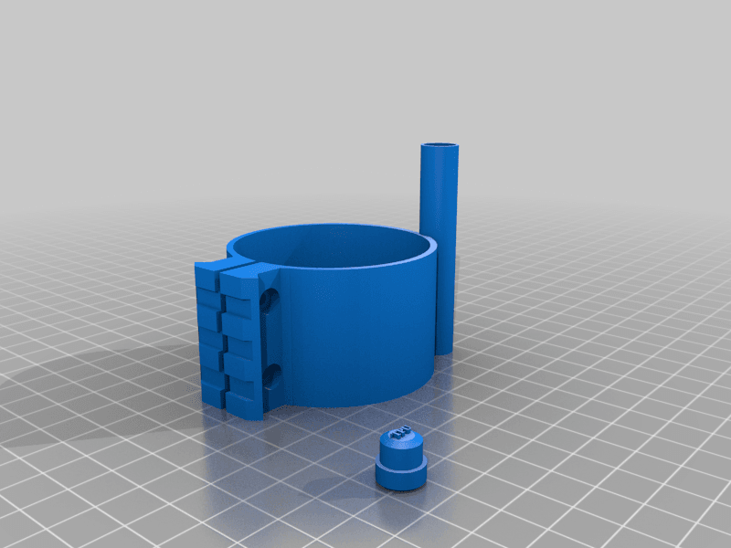 HP Max Bipod Halter mit Fülladaptergehäuse 3d model