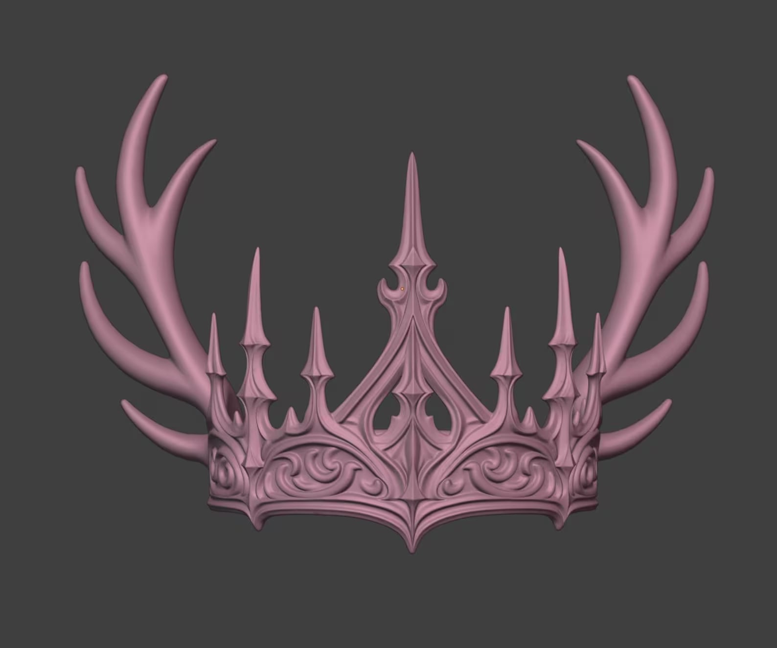 Gothic Antlers Crown 3d model