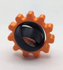 Gyroscope Gear Fidget - Halloween Pumpkin 3d model