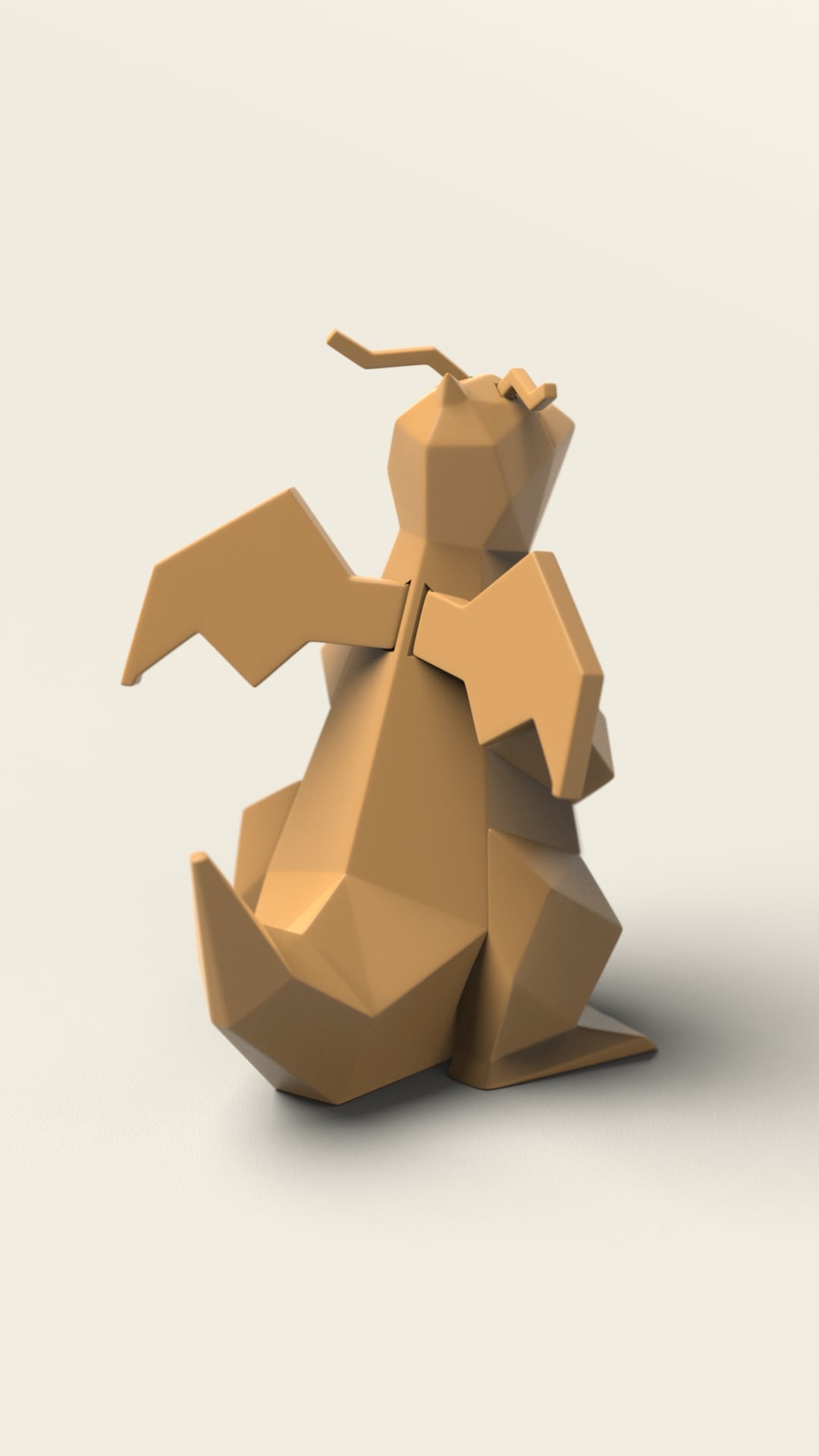 Low-poly Dragonite 3d model