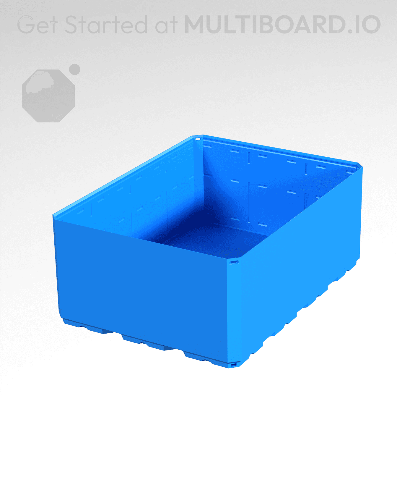 3x4x1.5 CU - Simple Walls - Multibin Shell 3d model