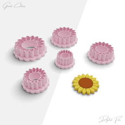 Spring Polymer Clay Cutter Package, 5 Models, 2 Cutter Version, 5 Sizes Included, No: 1093 3d model